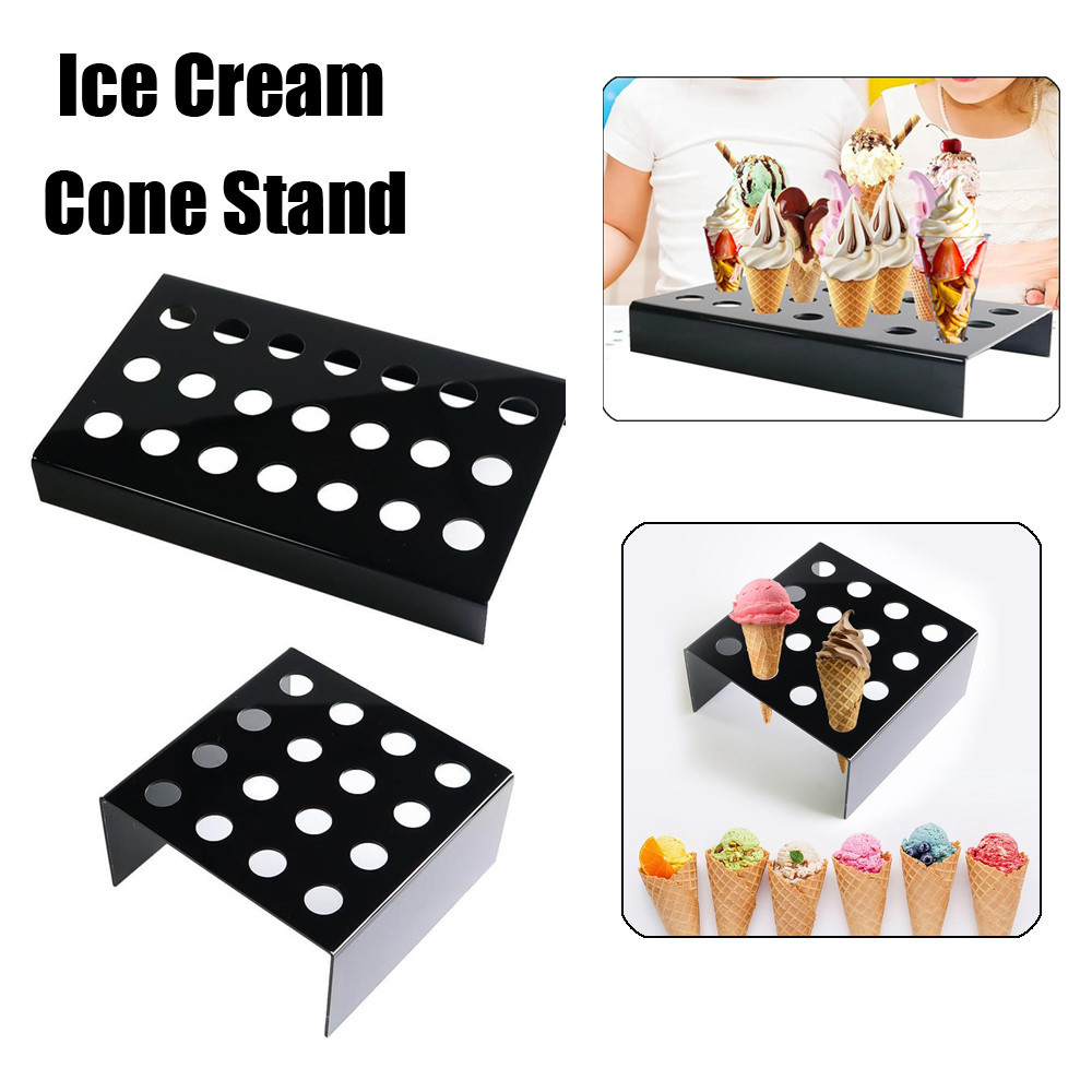 ♡Ice Cream Cone Stand Simple acrylic ice cream cone display shelf ...