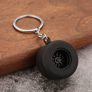 2024 New PVC Soft Rubber Car Tire Keychain Hanger Simulation