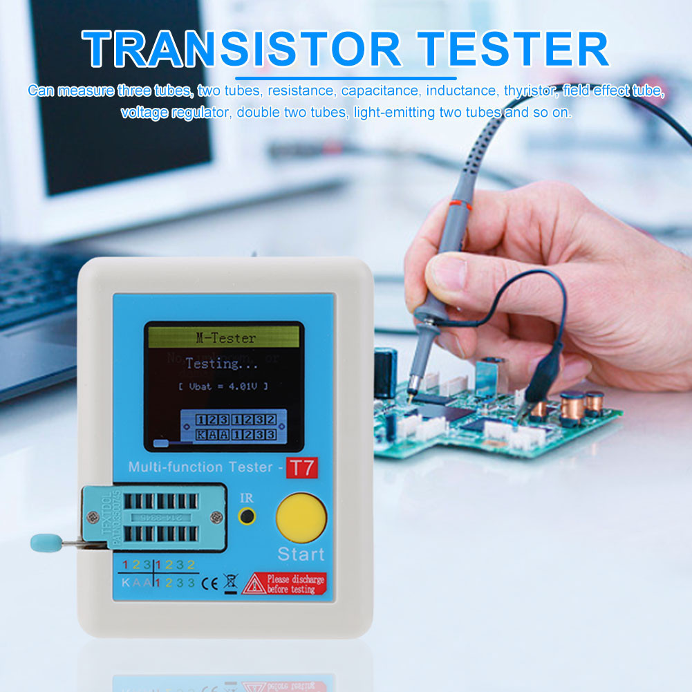 웃LCR-T7 Transistor Tester TFT Diode Triode Capacitance Meter LCR ESR ...