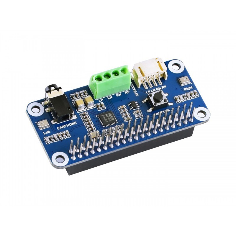 WM8960 Hi-Fi Sound Card HAT for Raspberry Pi, Stereo CODEC, Play/Record ...