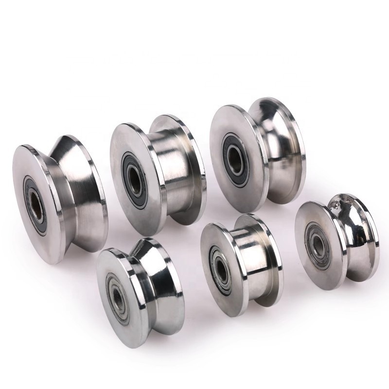 drive pulley Stainless steel rail wheel roller bearing wheel pulley