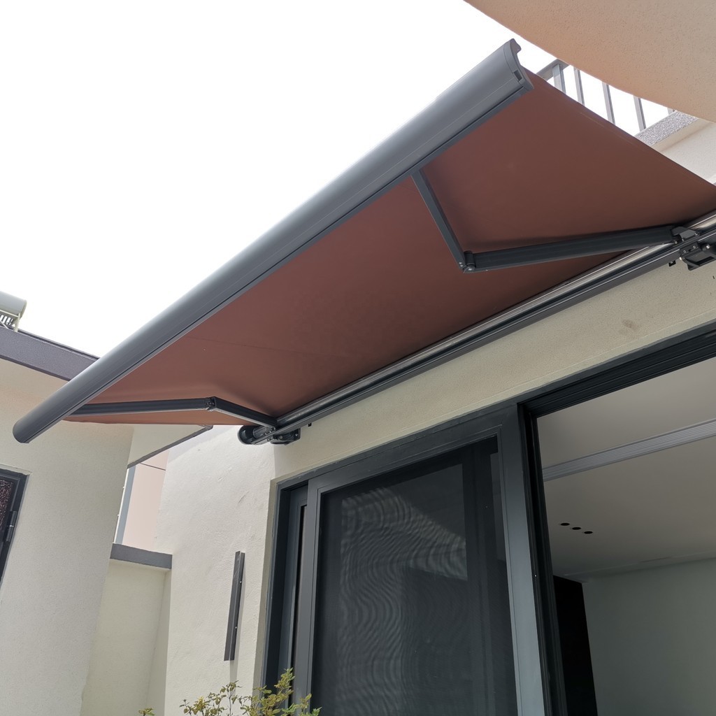 ۩Aluminum Frame Chain Arm Electric Full Cassette Door Awning Canopy ...