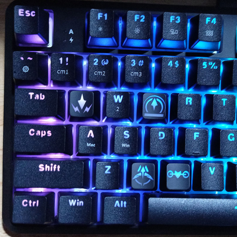 ⋚Original Valorant Keycap 4keys Game Role Translucent Mechanical ...