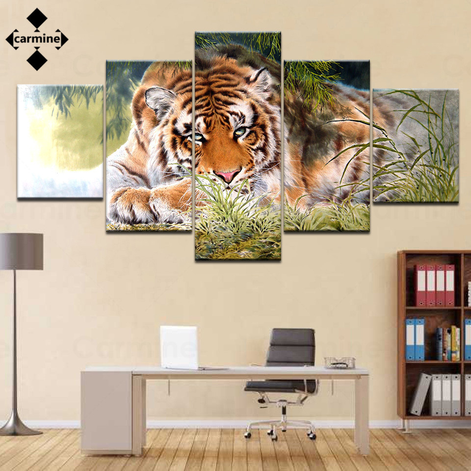 ♟Hd Printing Poster Tiger Wall Art Paintings Modern Animals Canvas ...