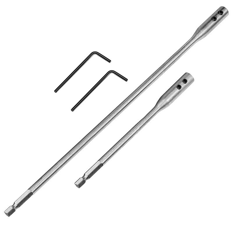 ☟Drill Extension Connect Rod 150/300mm Fit For Flat Drill Bit Deep Hole ...