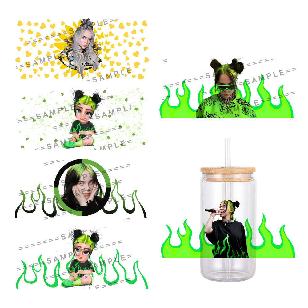 ☁Famous Singer Design Pattern UV DTF Transfer Sticker Waterproof ...