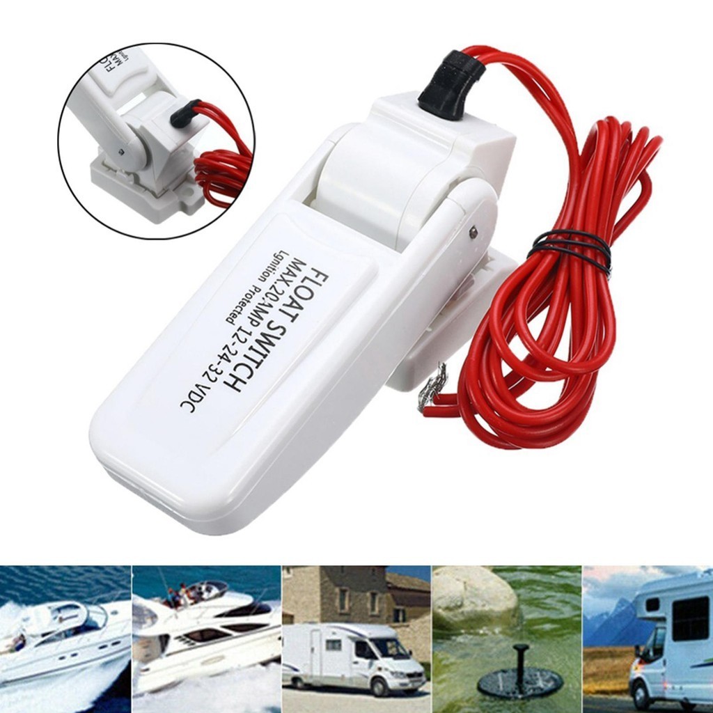 ♥20 AMP Automatic Electric Boat Bilge Pump Float Switch DC Water Level ...