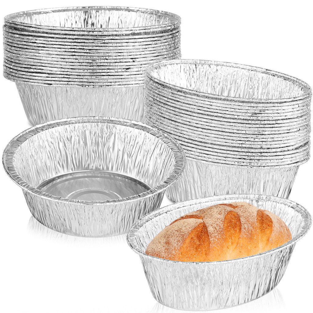 40 Pcs Baking Tin Disposable Pie Dishes Small Pan Food Trays Tart Plate Aluminum Foil Serving Shopee Philippines