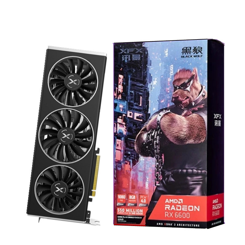 XFX RX 6600 XT 6600XT RX6600 XT 8GB Graphics Card AMD GPU Radeon ...