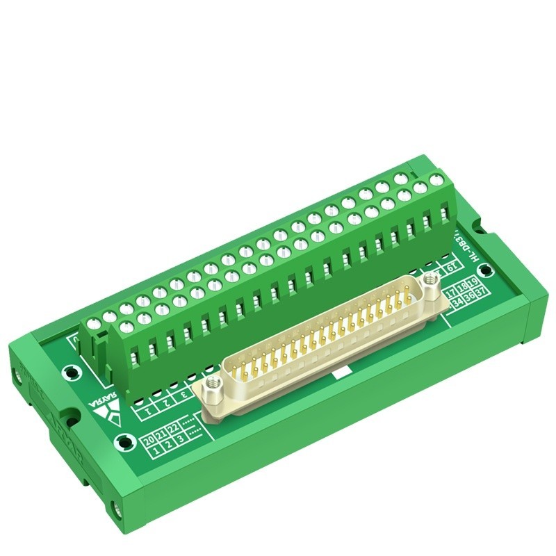 DB37 D-Sub DIN Rail Mount Interface Module , DB37 Male Breakout Board ...