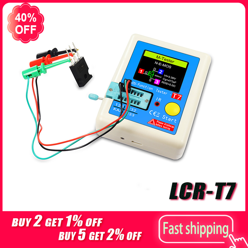 ⚔LCR-T7 New Transistor Tester TFT Diode Triode Capacitance Meter LCR ...