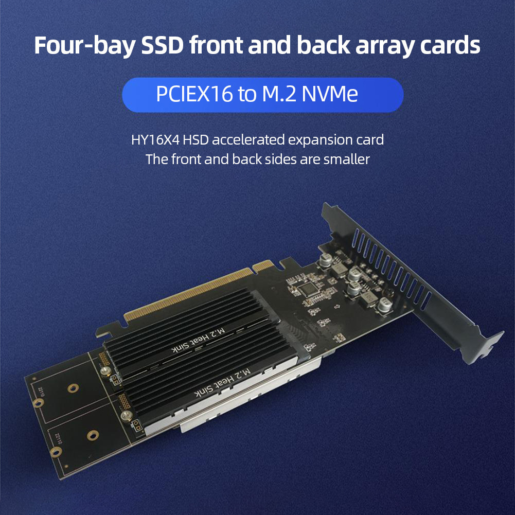 ~SSD Riser Card 4 Slot HDD Adapter Controller M.2 NVME Adapter Board ...