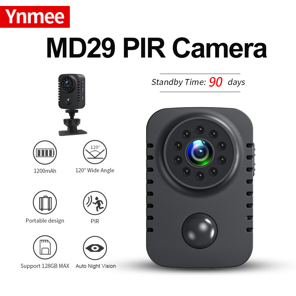 ☺MD29 HD Mini Body Camera 1080P Security Pocket Cameras Motion Activated Small Nanny Cam for Car