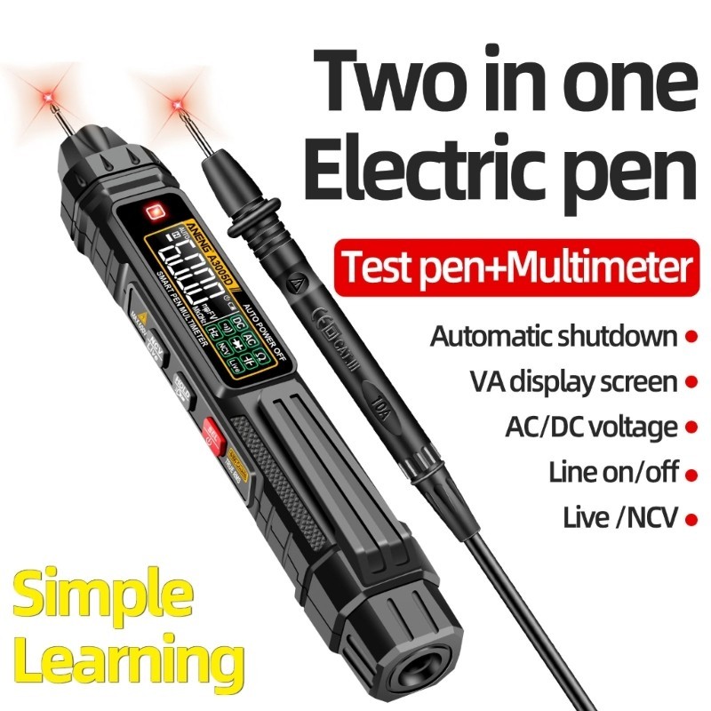 Pen Type Digital Multimeter Tester 6000 Counts Non-Contact Voltmeter ...