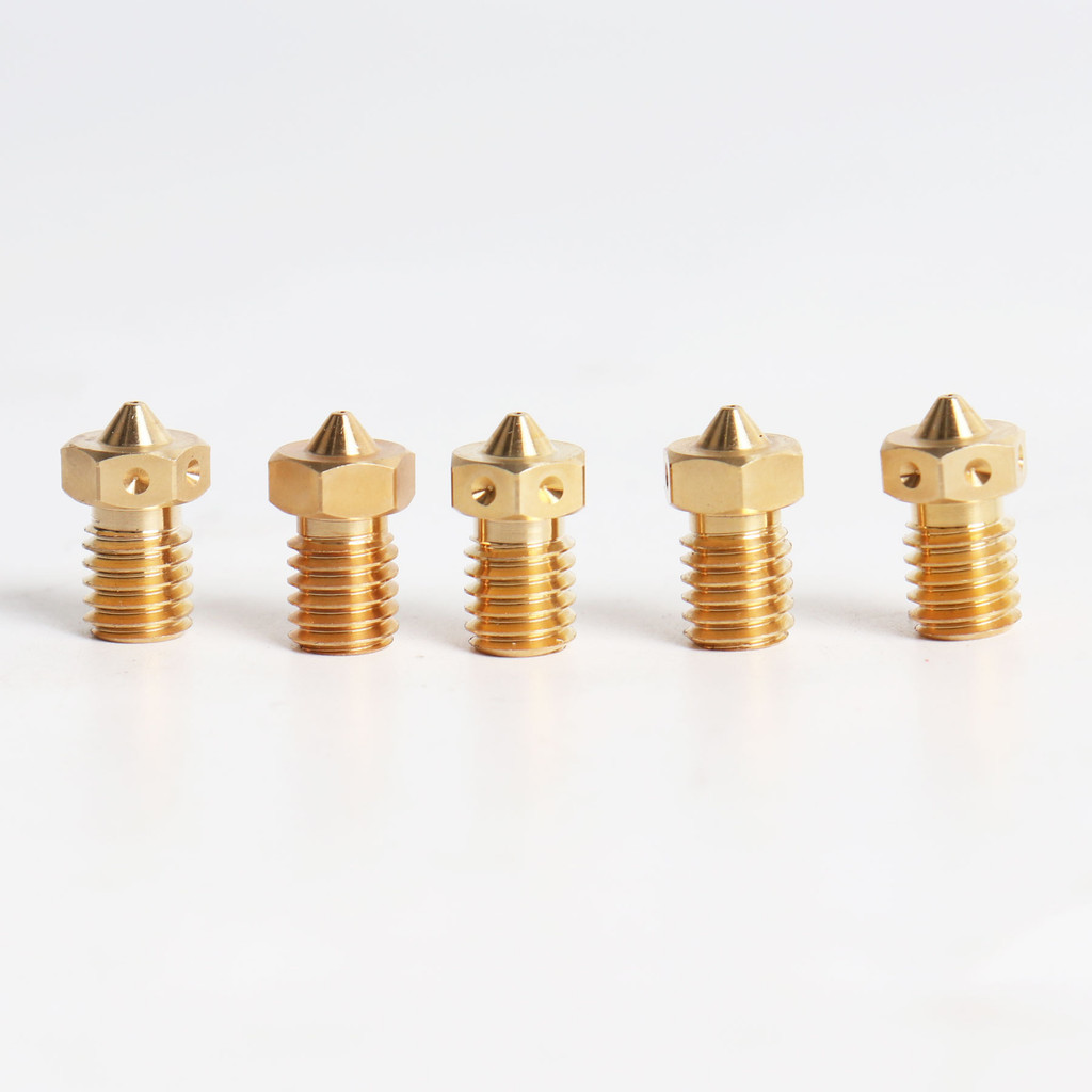 ☠blurolls High Quality V6 Brass 0.4mm Nozzle 5pcs For Prusa I3 Mk3s 