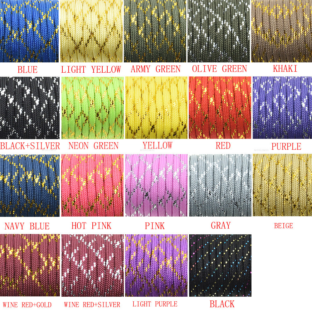 US Ropes Type III Commercial 550 Paracord 100' Hank Made in USA Tactical Survival Cord Parachute Outdoor (Goldenrod