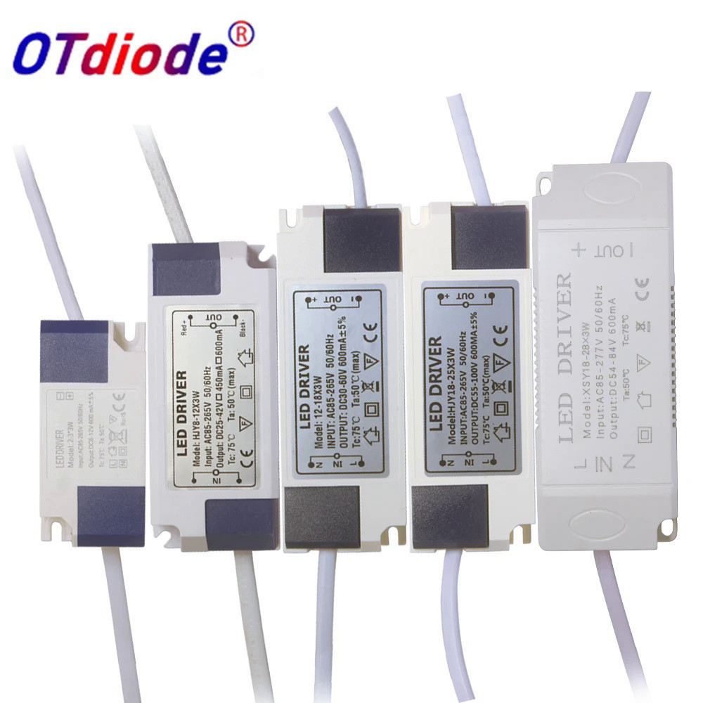 Alimentation LED 600mA AC85-265V – Driver Pour Bandeaux LED 3W à 60W, Variante 4-7x3W