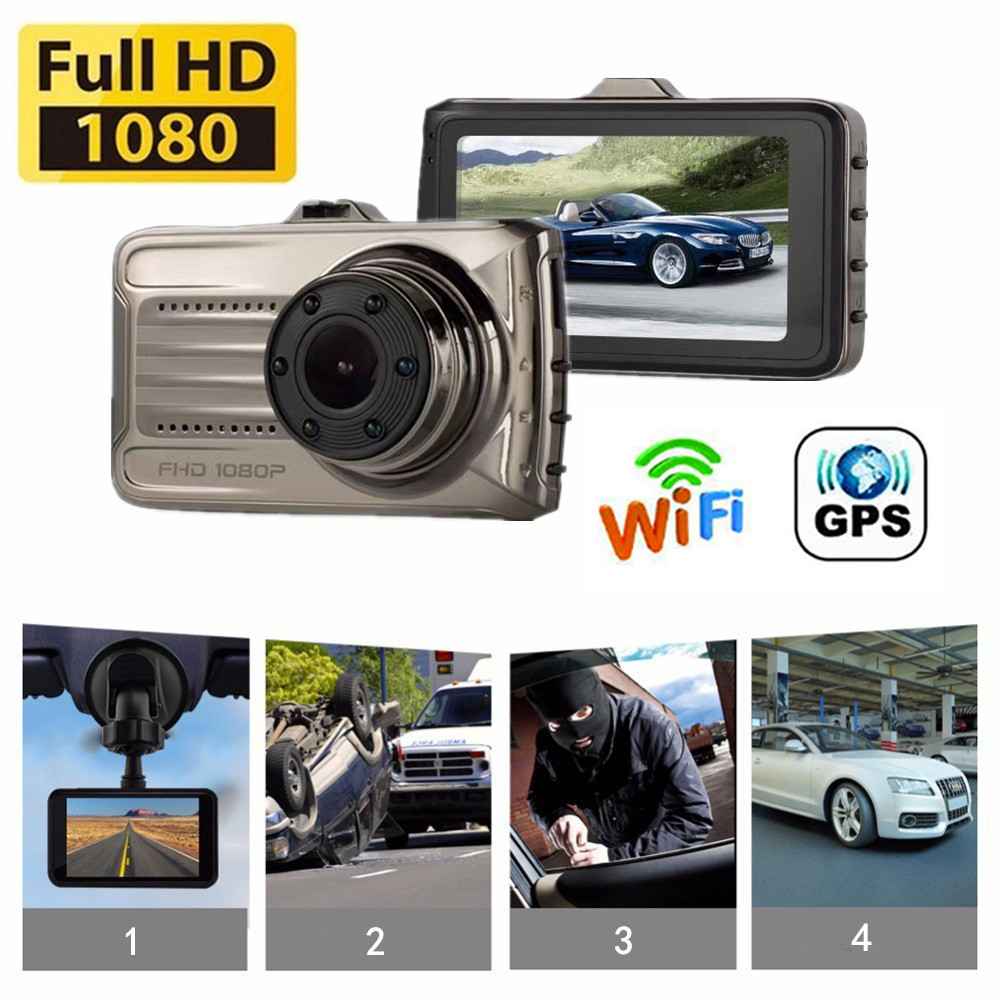⚖Car DVR Dash Cam WiFi GPS Vehicle Camera Full HD 1080P Drive Video ...