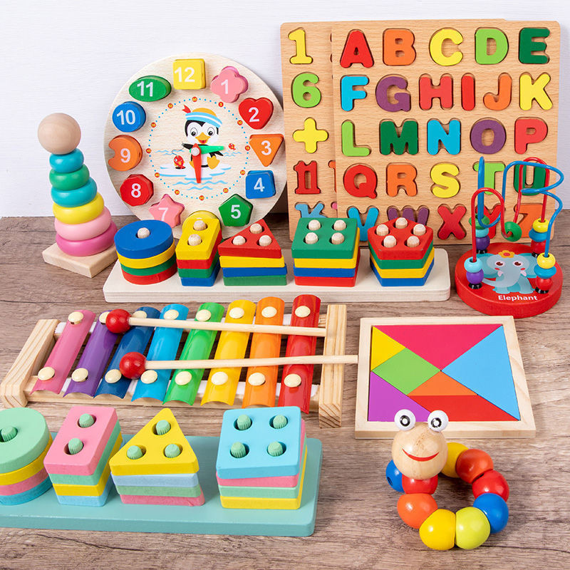 Montessori Baby Toys Development Toys For Children 1 2 3 Years Wooden ...