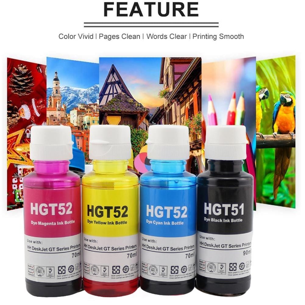 90/70ml Refill Dye Ink Kit For HP DeskJet GT 5810 5820 5822 Series all ...