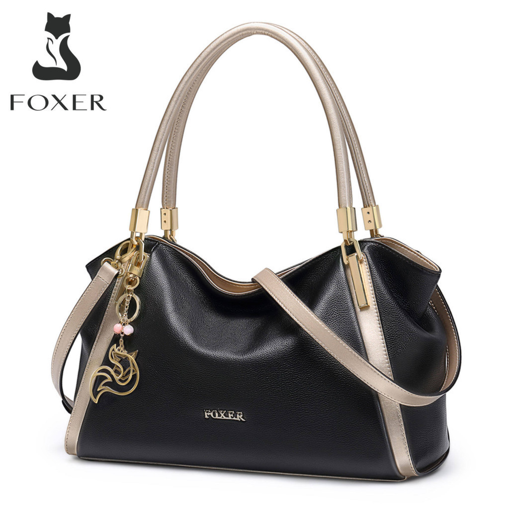 FOXER Genuine Leather Handbags for Women Cowhide Ladies Top handle Shoulder Bag Shopee Philippines