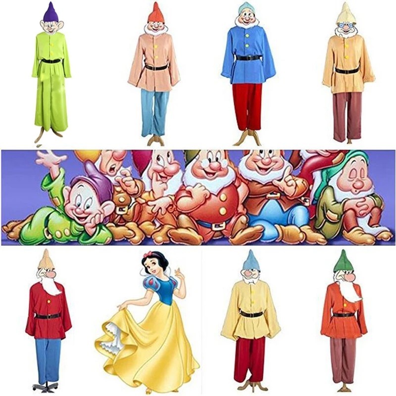 Halloween Party cosplay costume Movie anime Snow White and Seven Dwarfs ...