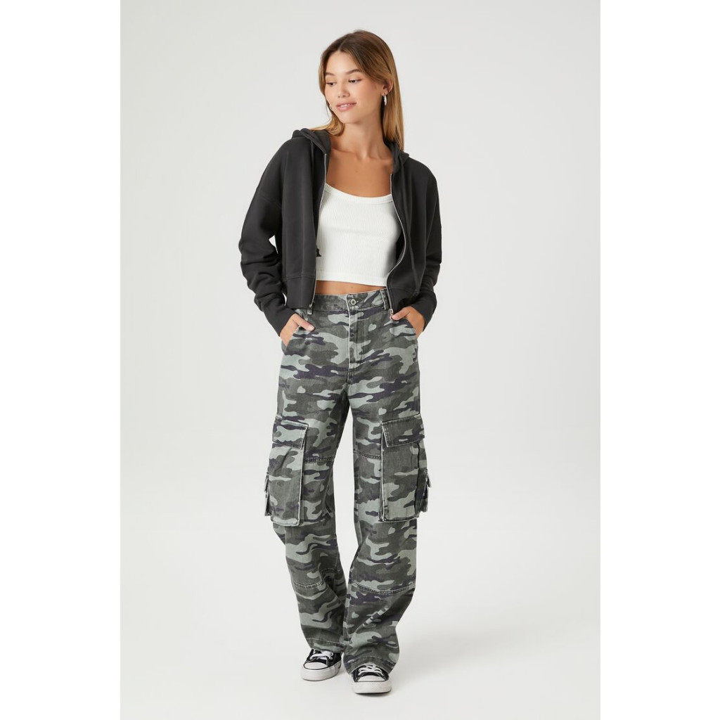 Forever 21 Women s Camo Print Cargo Pants Shopee Philippines