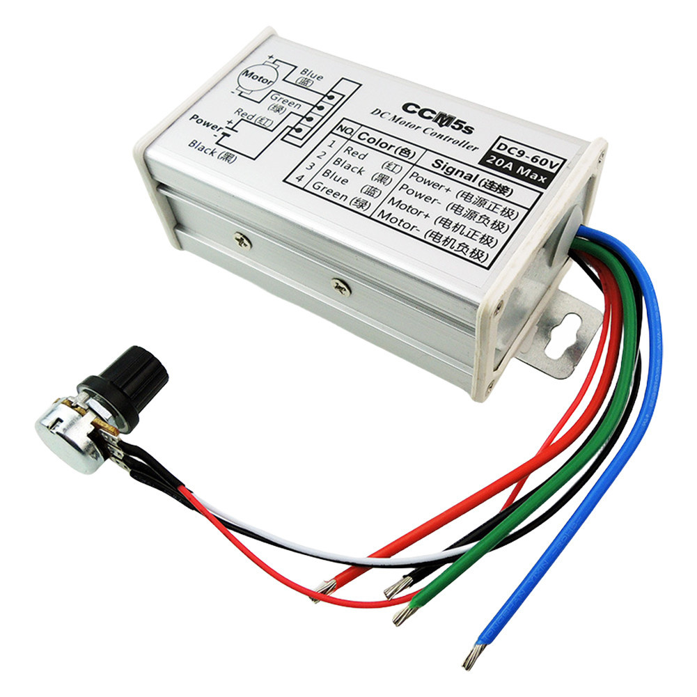 ☟Stepless DC Motor Speed Controller DC 9-60V Motor Pulse Width ...