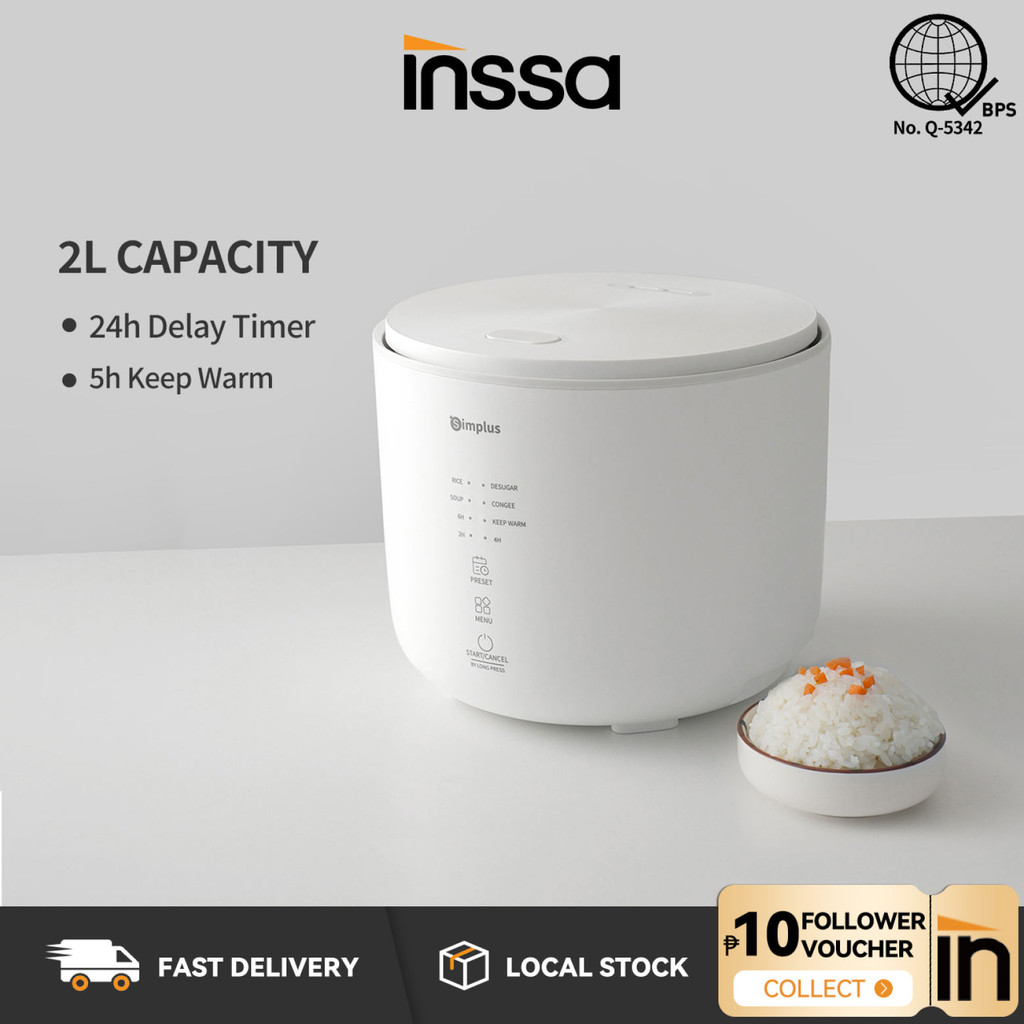 INSSA x Simplus Low Sugar Rice Cooker Smart Household Multi-Function 2L ...