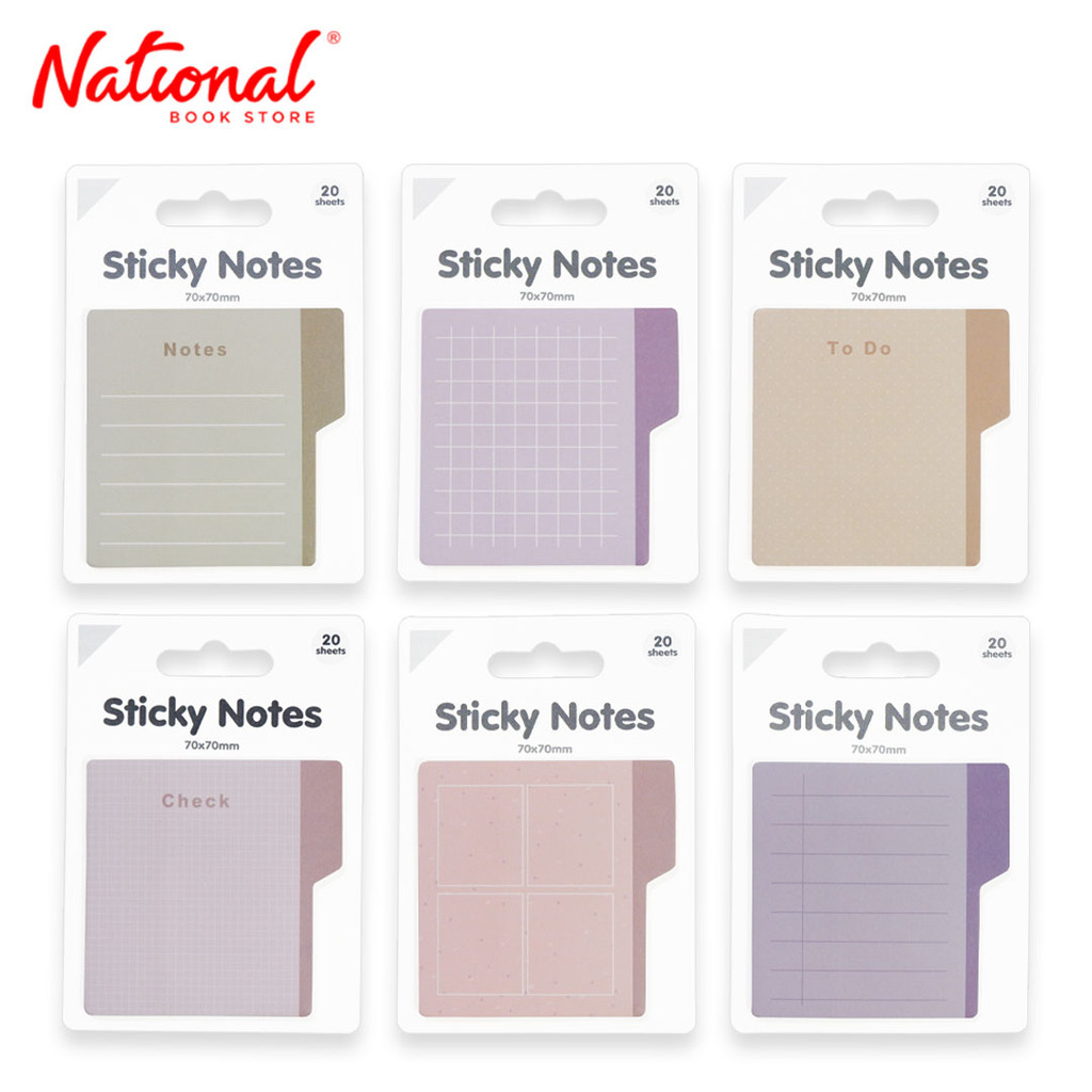 Sticky Notes Index 70x60mm 20 Sheets (assorted colors) - School ...