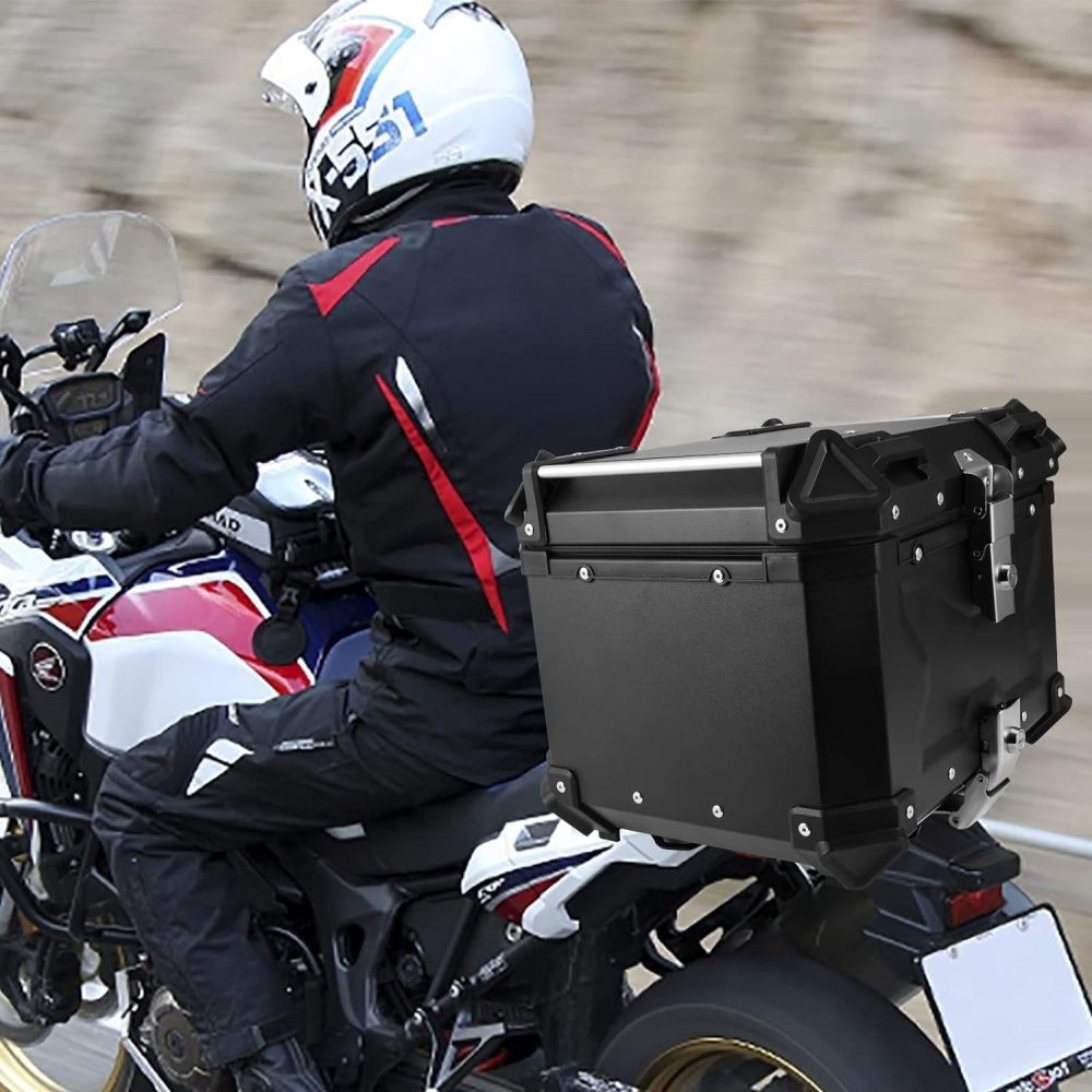 ☃45L Motorcycle Tail Box Top Case Waterproof Scooter Universal Travel