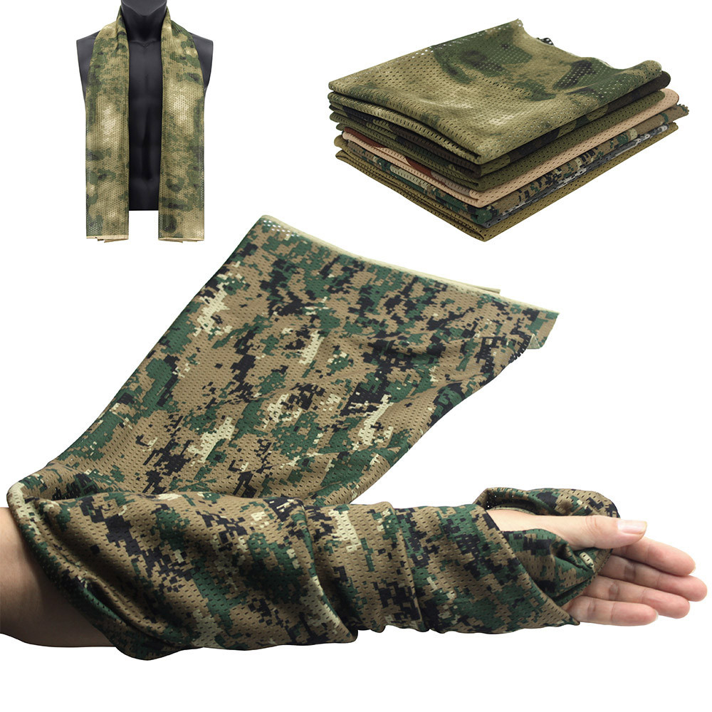 ☾VULPO Tactical Multifunctional Mesh Breathable Scarf Camouflage Wrap
