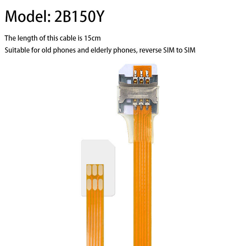 2FF SIM Standard Positive Reverse Extension Cord Mobile Phone Signal ...