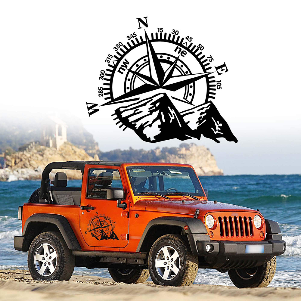 ☀Mountain Compass Stickers Decal for Car Hood Auto Compass Graphics ...