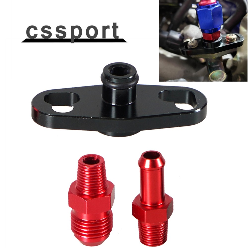 ☺High Quality Fuel Rail Pressure Regulator Adapter Kit Set Fuel Rail