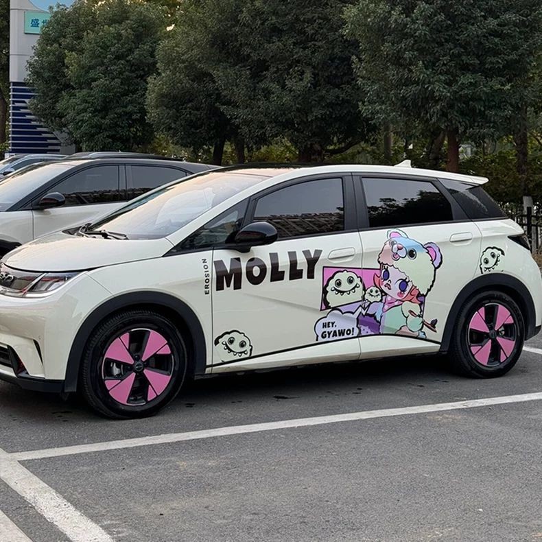 【SARA】Bubble Mart Car Sticker BYD Dolphin Car Body Sticker Blind Box ...