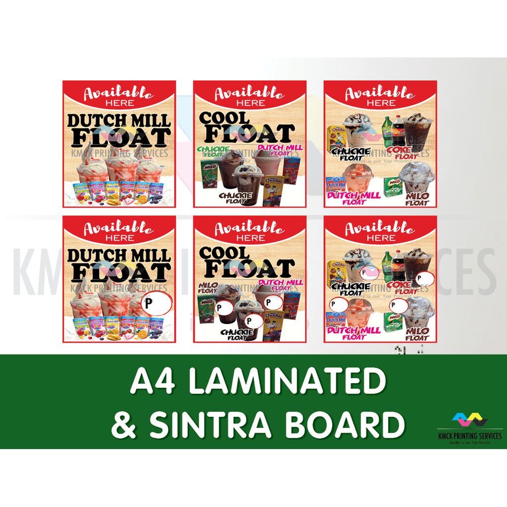 Milo Float, Chuckie Float, Dutch Mill Float Signages | Shopee Philippines