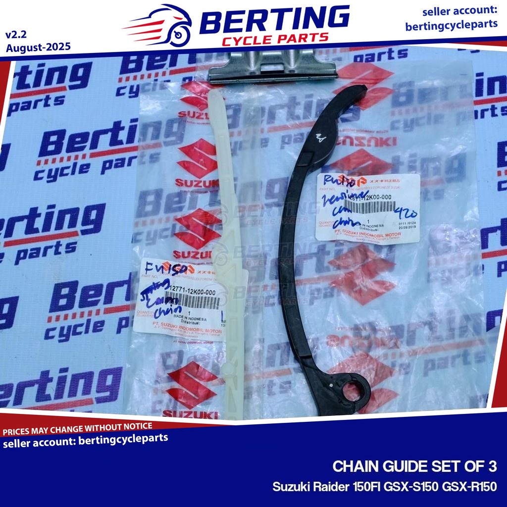 SGP CHAIN GUIDE SET OF 3 Suzuki Raider 150 FI GSX-S150 GSX-R150 Genuine ...