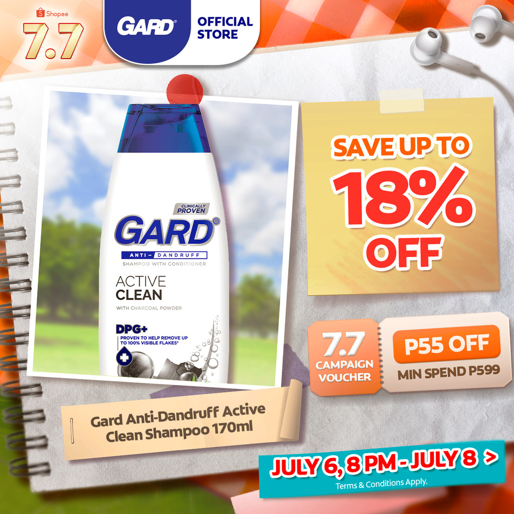 Gard Anti-Dandruff Active Clean Shampoo - with Charcoal Powder, for ...