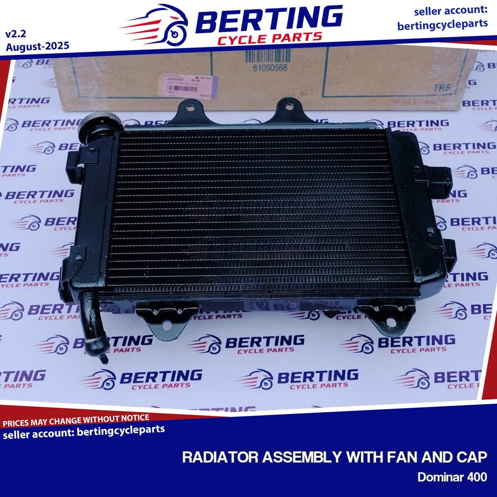 RADIATOR ASSEMBLY WITH FAN AND CAP Dominar 400 Genuine JF601201 ...