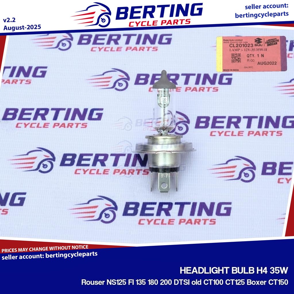 HEADLIGHT BULB H4 35W Rouser NS125 FI 135 180 200 DTSI old CT100 CT125 ...