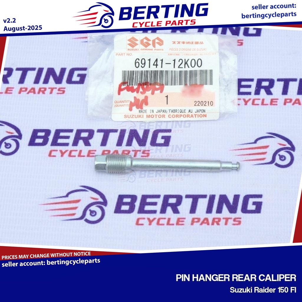 SGP PIN HANGER REAR CALIPER Suzuki Raider 150 FI Genuine 69141-12K00 ...
