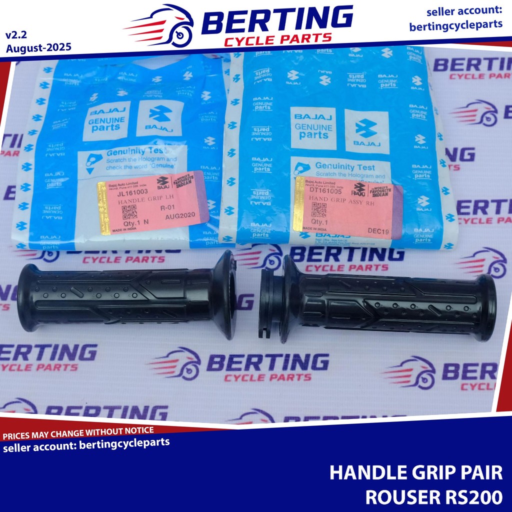 HANDLE BAR GRIP Rouser NS150 NS160 NS200 200NS RS200 Genuine JL161003 ...