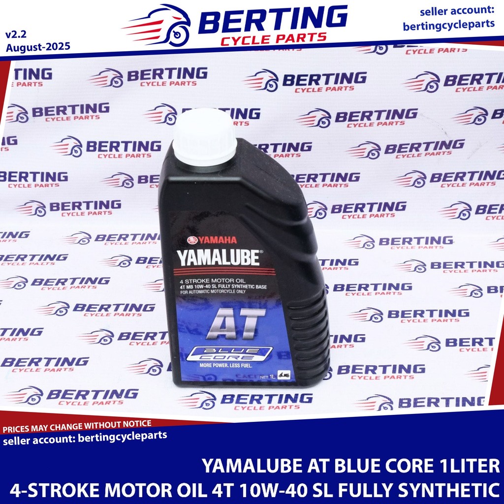 YAMALUBE AT BLUE CORE 4-STROKE MOTOR OIL 4T 10W-40 SL FULLY SYNTHETIC 1 ...