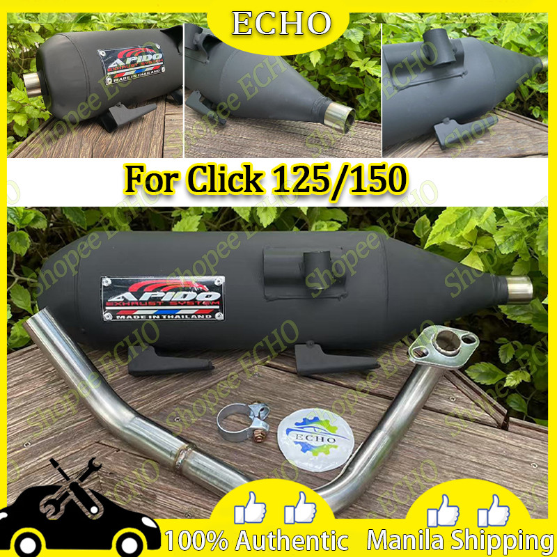 24H Ship[100%- Apido] Muffler Pipe For Click 125 150 Original Power ...