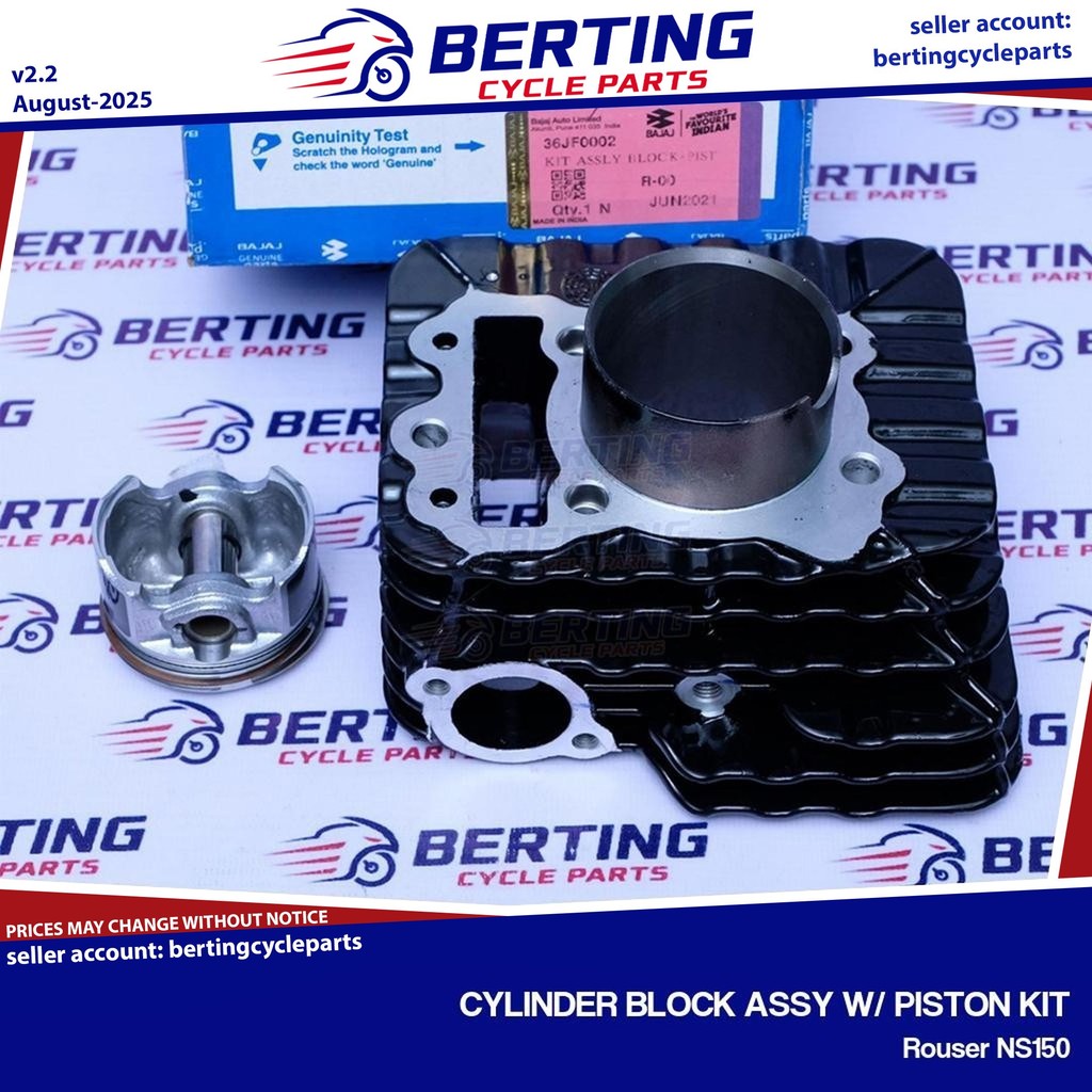 CYLINDER BLOCK ASSY W/ PISTON KIT Rouser NS150 Genuine 36JF0002 BORE ...