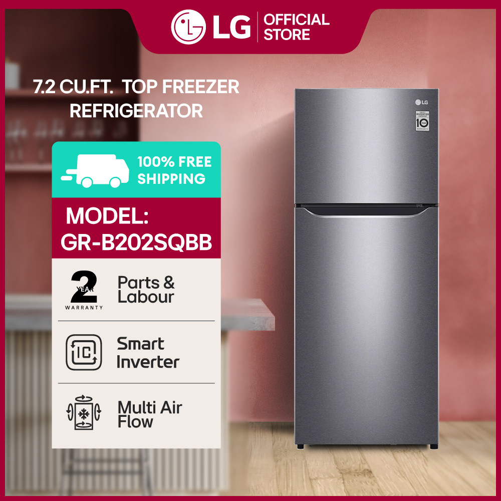 LG Refrigerator - 7.2 Cu. Ft. Top Freezer Refrigerator w/ Smart ...
