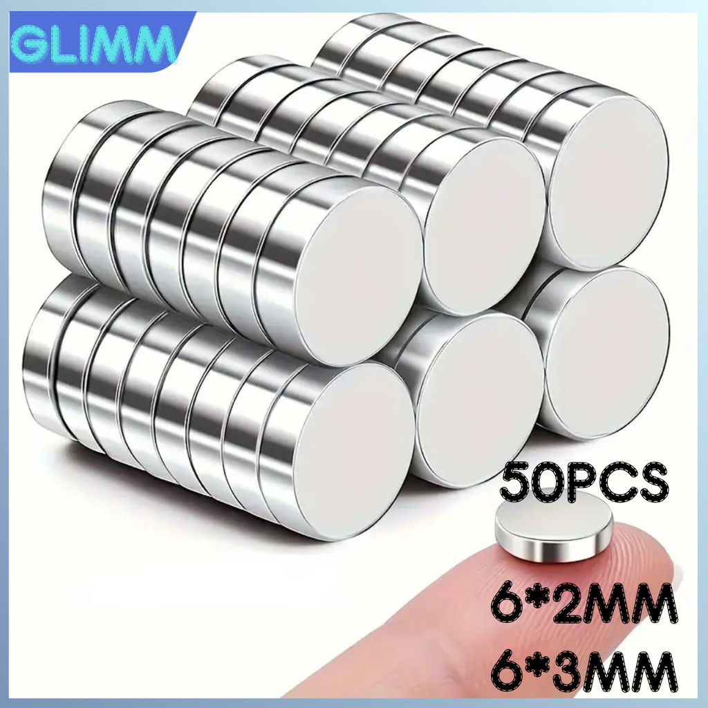50pcs N35 Small Magnets Strong Round Disc Neodymium Magnets Button ...