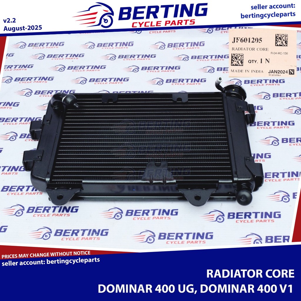 RADIATOR CORE Dominar 400 UG & V1 Genuine JF601205 | Shopee Philippines