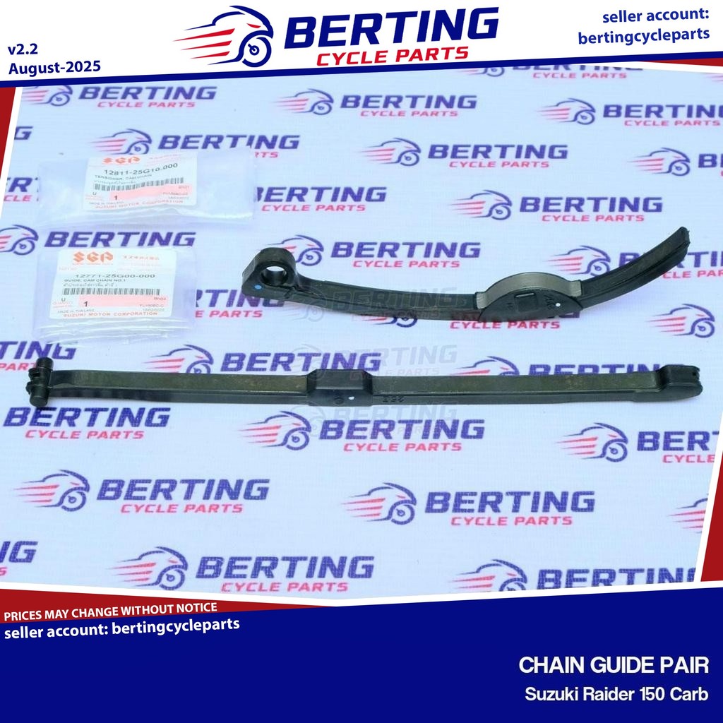 SGP CHAIN GUIDE PAIR Suzuki Raider 150 Carb Genuine 12811-25G10-000 ...